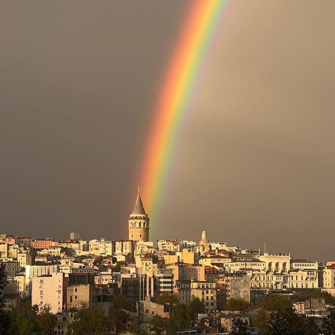 rainbow over Istanbul